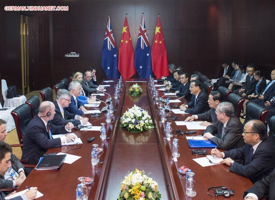 LAOS-CHINA-LI KEQIANG-AUSTRALIA-MEETING