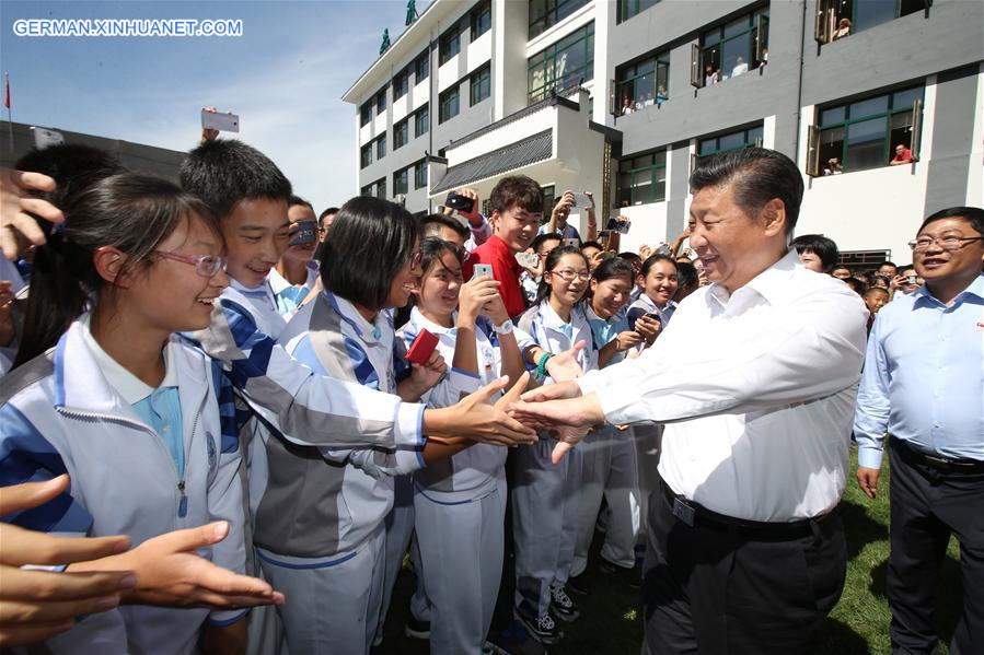 CHINA-BEIJING-XI JINPING-BAYI SCHOOL-INSPECTION (CN)