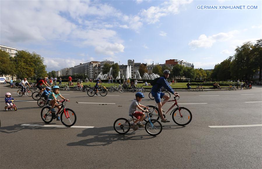 BELGIUM-BRUSSELS-CAR FREE DAY