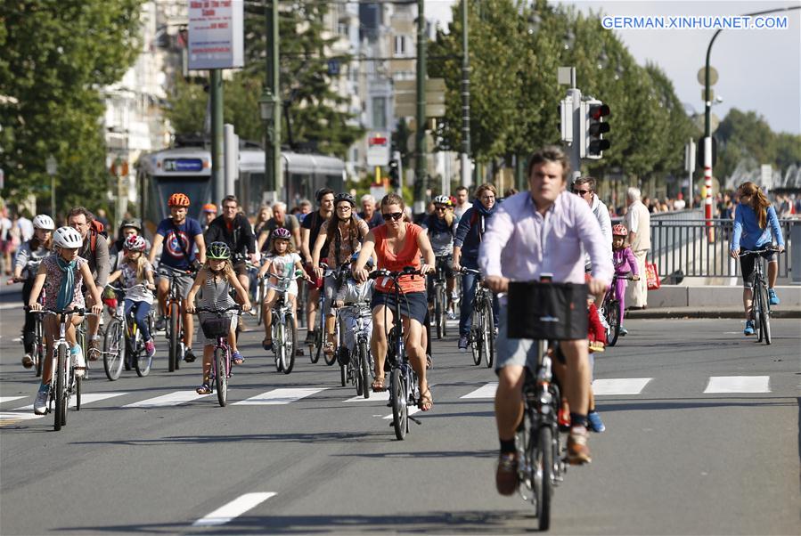 BELGIUM-BRUSSELS-CAR FREE DAY