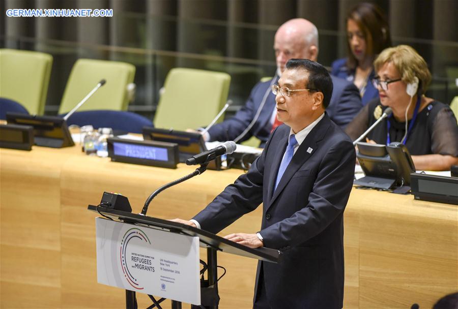 US-CHINESE PREMIER-UN GENERAL ASSEMBLY-SUMMIT(CN)