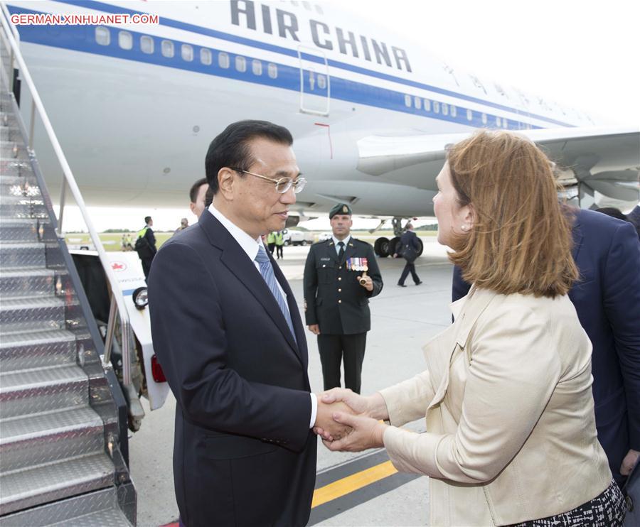 CANADA-OTTAWA-LI KEQIANG-VISIT-ARRIVAL