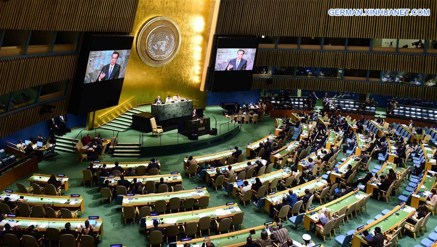 UN-GENERAL ASSEMBLY-CHINESE PREMIER-SPEECH