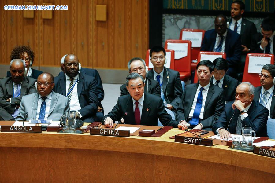 UN-SECURITY COUNCIL-SYRIA-CHINA-WANG YI