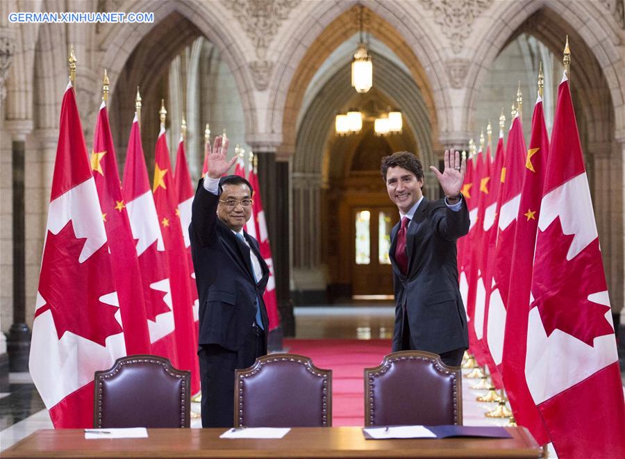 CANADA-OTTAWA-CHINA-LEADERS-SIGNING CEREMONY