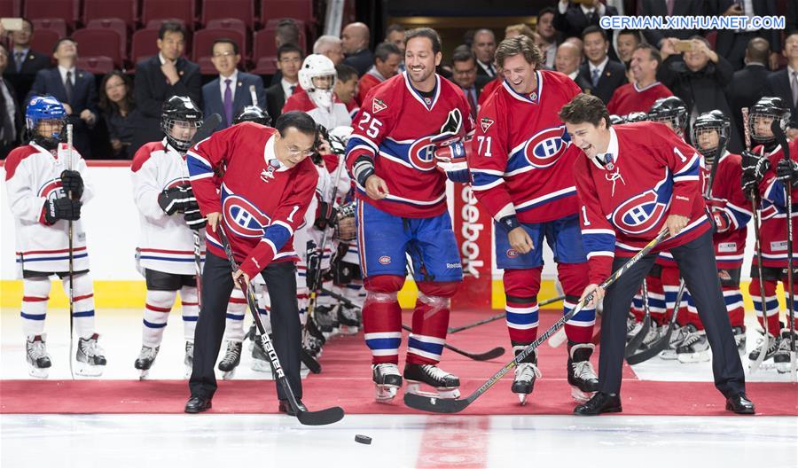 CANADA-CHINA-LI KEQIANG-ICE HOCKEY TEAM-VISIT