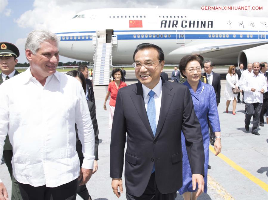 CUBA-HAVANA-CHINESE PREMIER-ARRIVAL