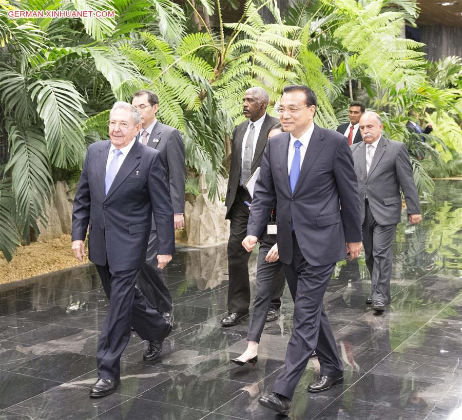 CUBA-HAVANA-CHINESE PREMIER-TALKS