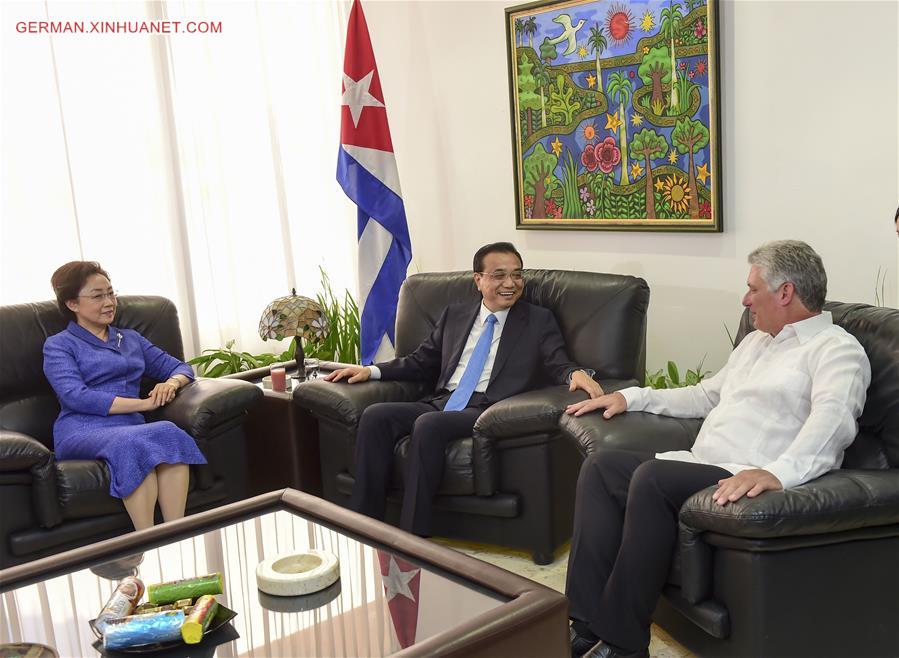 CUBA-HAVANA-CHINESE PREMIER-MEETING