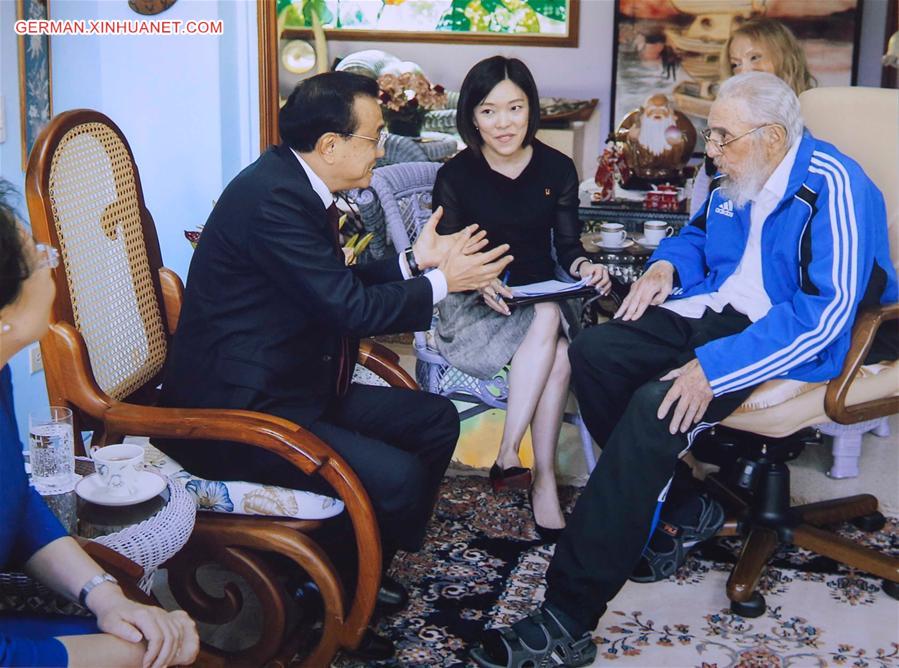 CUBA-HAVANA-CHINESE PREMIER-FIDEL CASTRO-VISIT