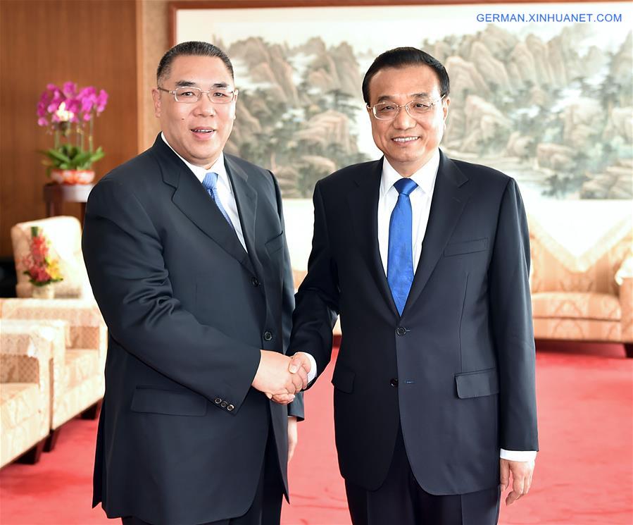 CHINA-MACAO-LI KEQIANG-CHUI SAI ON-MEETING (CN)