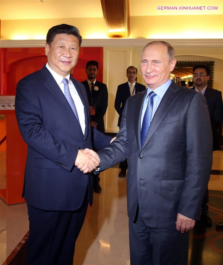 INDIA-GOA-CHINA-RUSSIA-XI JINPING-PUTIN-MEETING