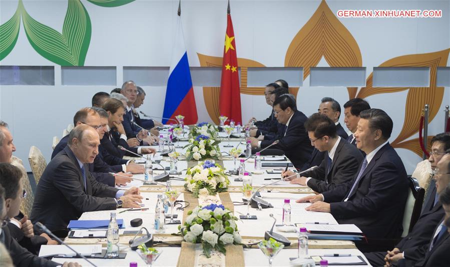 INDIA-GOA-CHINA-RUSSIA-XI JINPING-PUTIN-MEETING