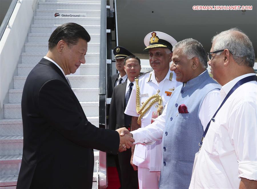 INDIA-GOA-CHINA-XI JINPING-BRICS-SUMMIT-ARRIVAL