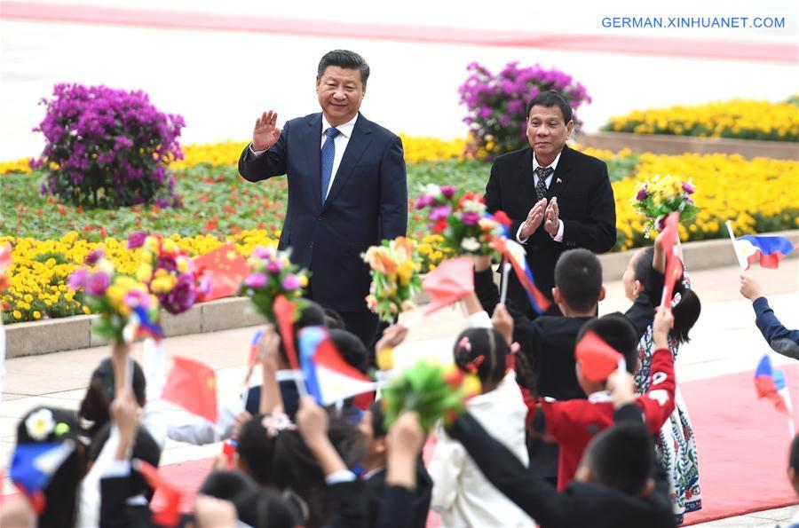 CHINA-BEIJING-XI JINPING-DUTERTE-TALKS-WELCOME CEREMONY (CN)