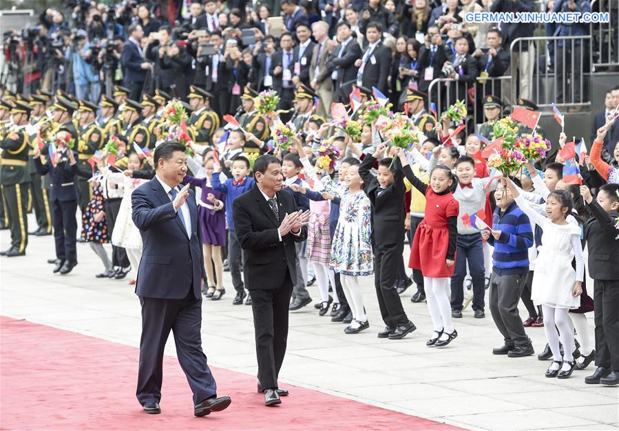 CHINA-BEIJING-XI JINPING-DUTERTE-TALKS-WELCOME CEREMONY (CN)