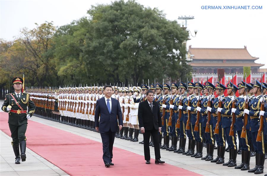 CHINA-BEIJING-XI JINPING-DUTERTE-TALKS-WELCOME CEREMONY (CN)