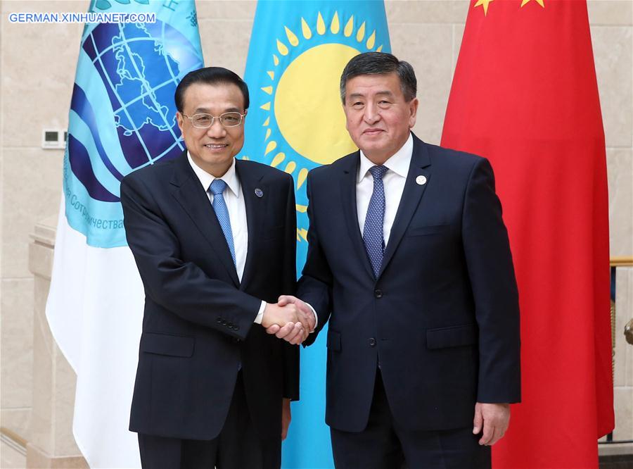 KYRGYZSTAN-BISHKEK-LI KEQIANG-MEETING