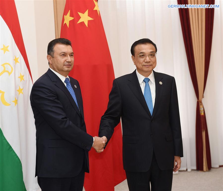 KYRGYZSTAN-BISHKEK-LI KEQIANG-TAJIKISTAN-MEETING