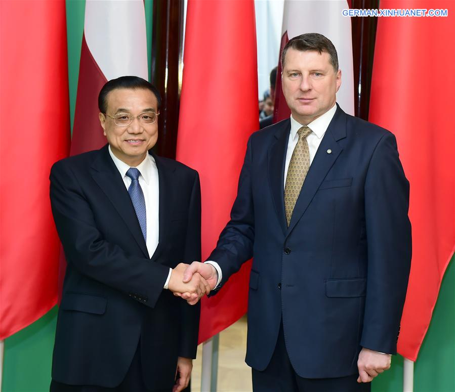 LATVIA-RIGA-LI KEQIANG-VEJONIS-MEETING