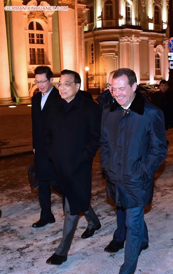 RUSSIA-CHINA-LI KEQIANG-MEDVEDEV-HERMITAGE MUSEUM-VISIT