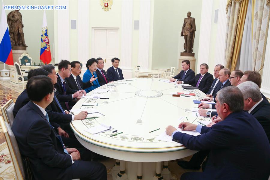 RUSSIA-CHINA-PUTIN-LI KEQIANG-MEET