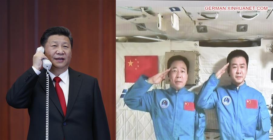 CHINA-BEIJING-XI JINPING-TIANGONG-2-ASTRONAUTS (CN)