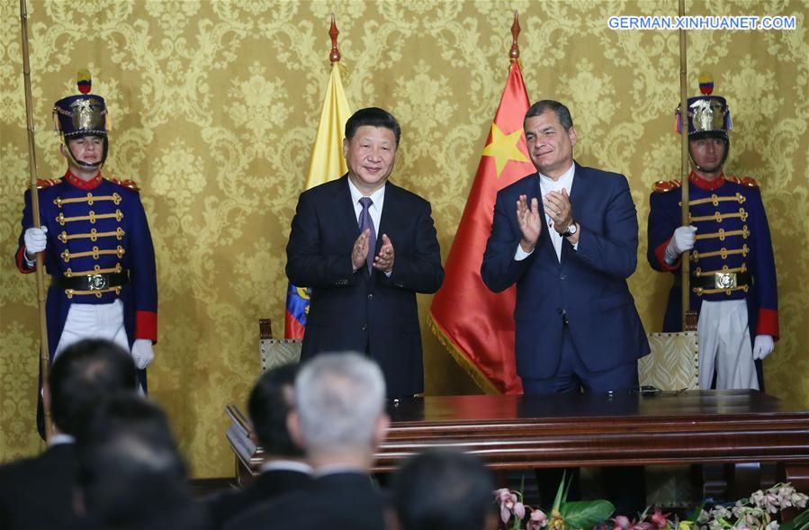 ECUADOR-QUITO-XI JINPING-CORREA-TALKS