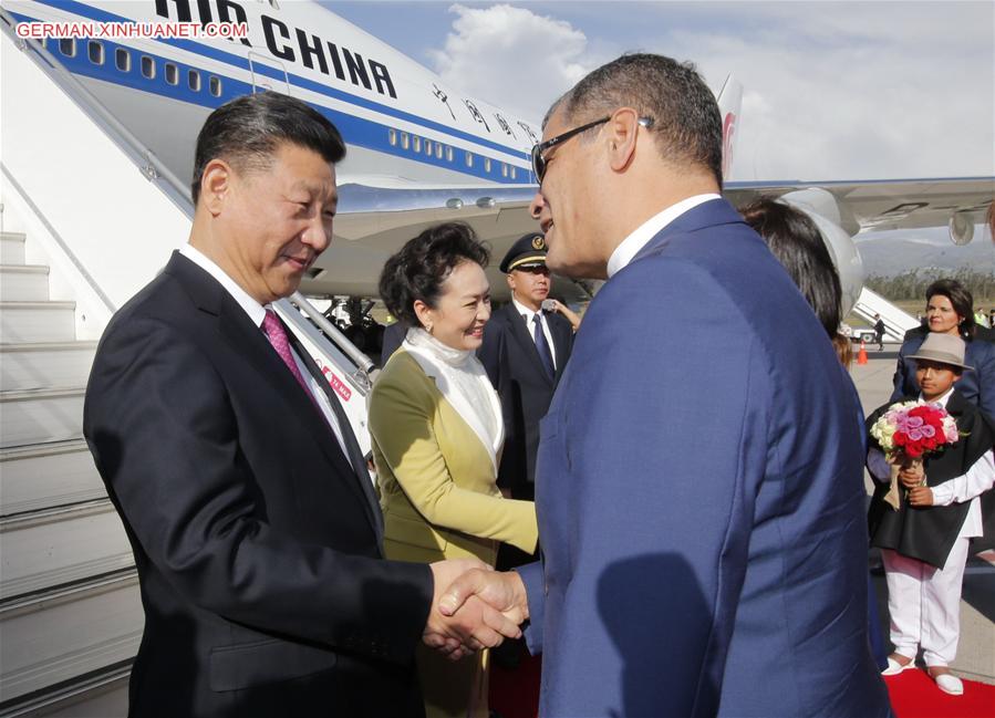 ECUADOR-CHINA-XI JINPING-STATE VISIT-ARRIVAL 