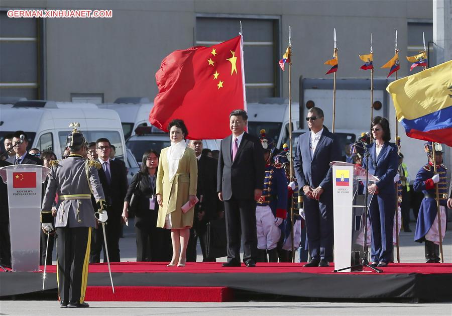 ECUADOR-CHINA-XI JINPING-STATE VISIT-ARRIVAL 