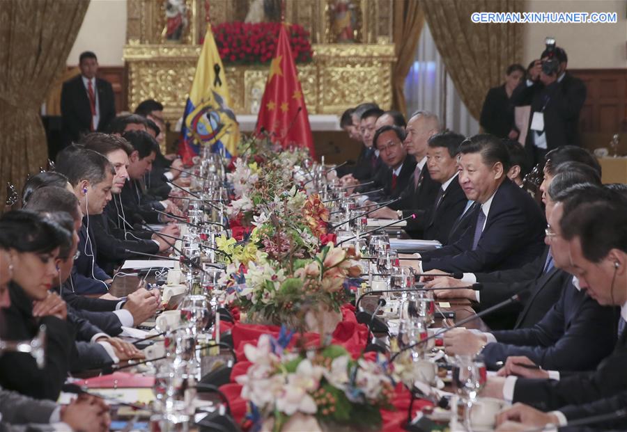 ECUADOR-QUITO-XI JINPING-CORREA-TALKS