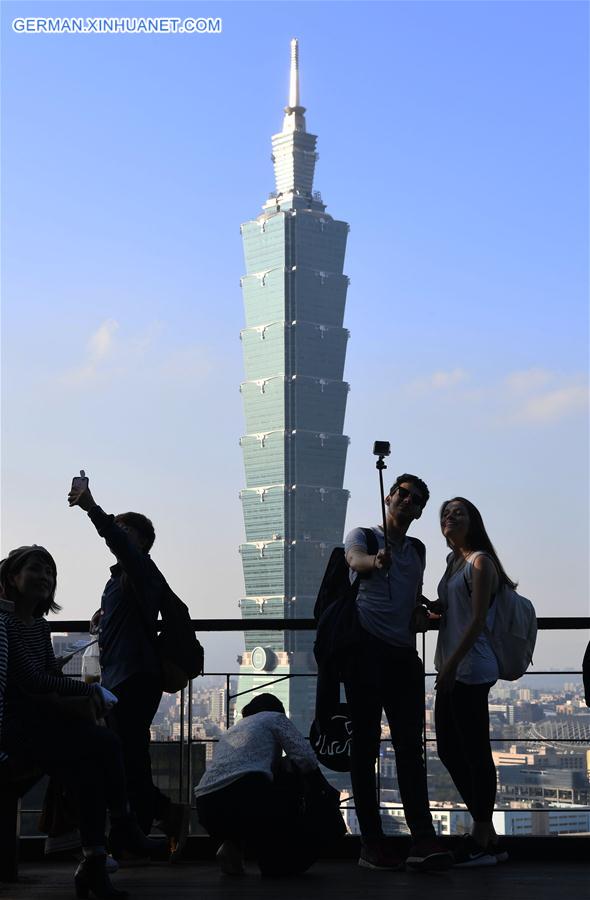 Szenerie von Taipeh aus dem Berg Xiangshan