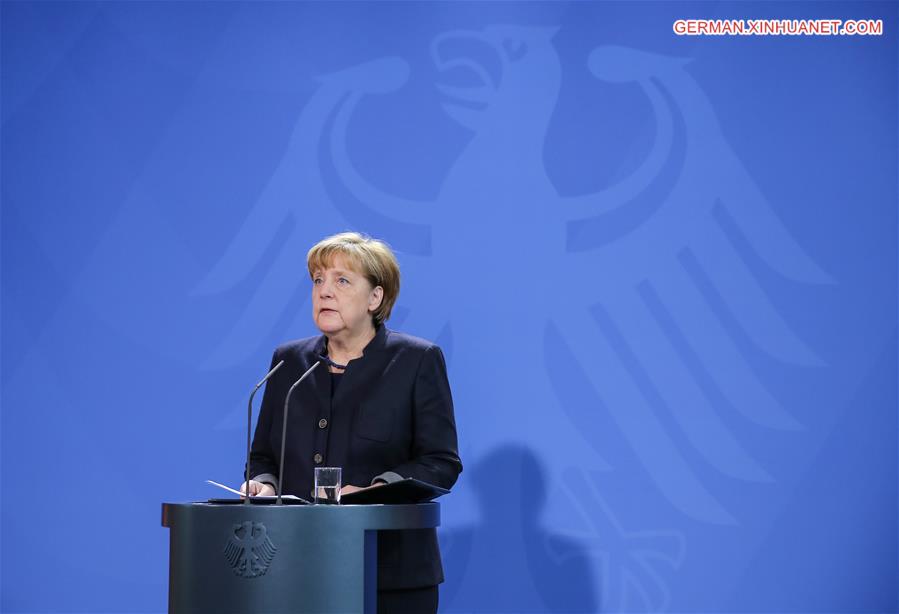 GERMANY-BERLIN-LORRY CRASH-MERKEL-PRESS CONFERENCE