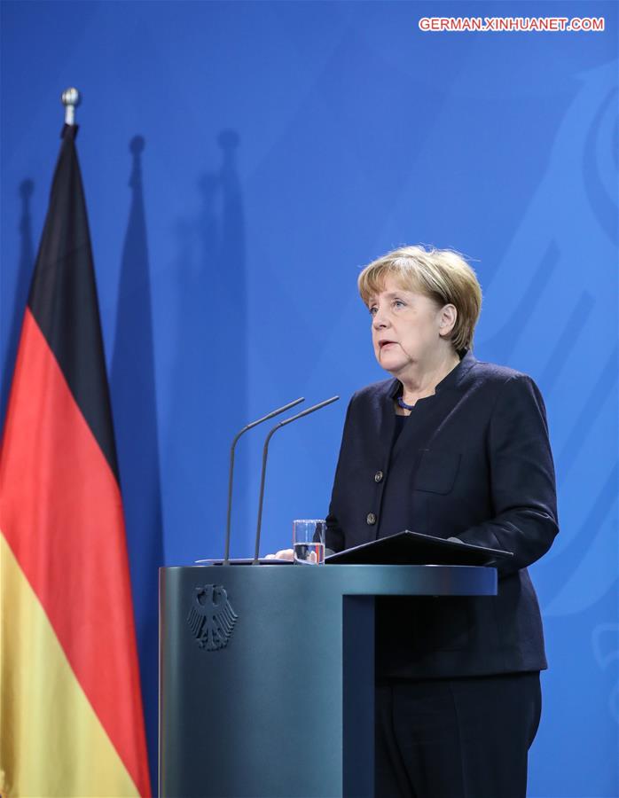 GERMANY-BERLIN-LORRY CRASH-MERKEL-PRESS CONFERENCE