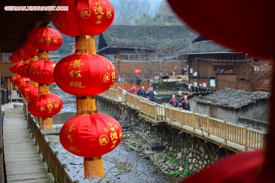 #CHINA-GUIZHOU-JIANHE COUNTY-RED LANTERNS