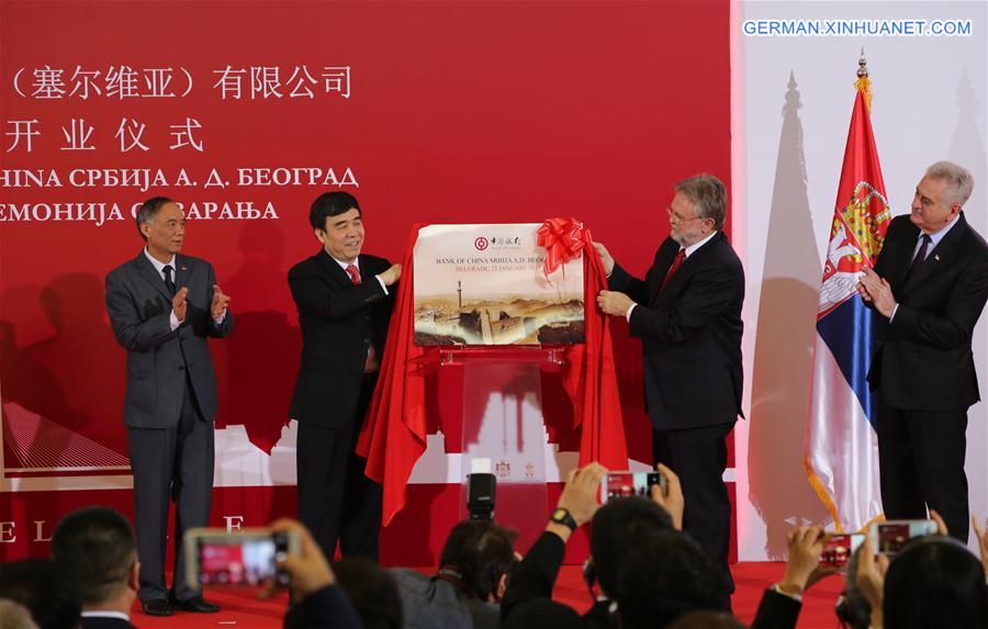 SERBIA-BELGRADE-BANK OF CHINA-OPENING