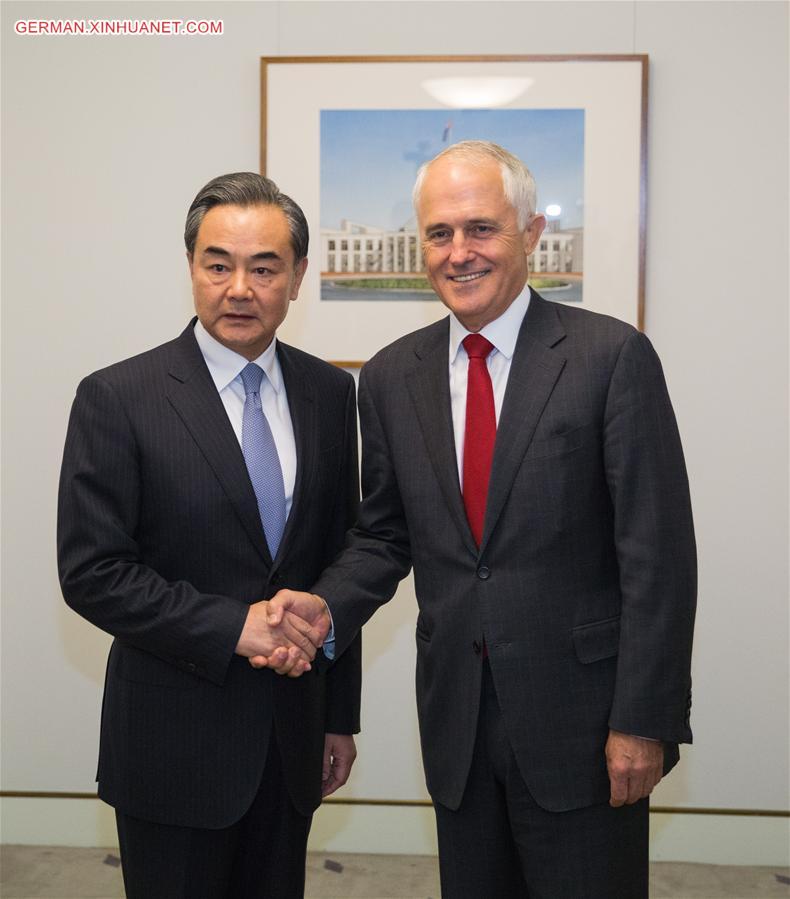AUSTRALIA-CANBERRA-PM-CHINA-FM-MEETING