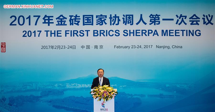 CHINA-NANJING-BRICS-SHERPA MEETING (CN)