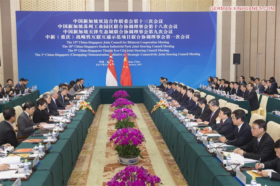 CHINA-BEIJING-ZHANG GAOLI-SINGAPORE-MEETING (CN)