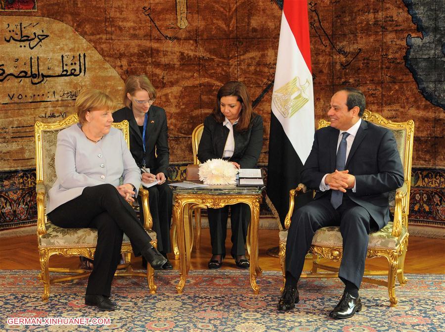 EGYPT-CAIRO-GERMANY-MERKEL-VISIT