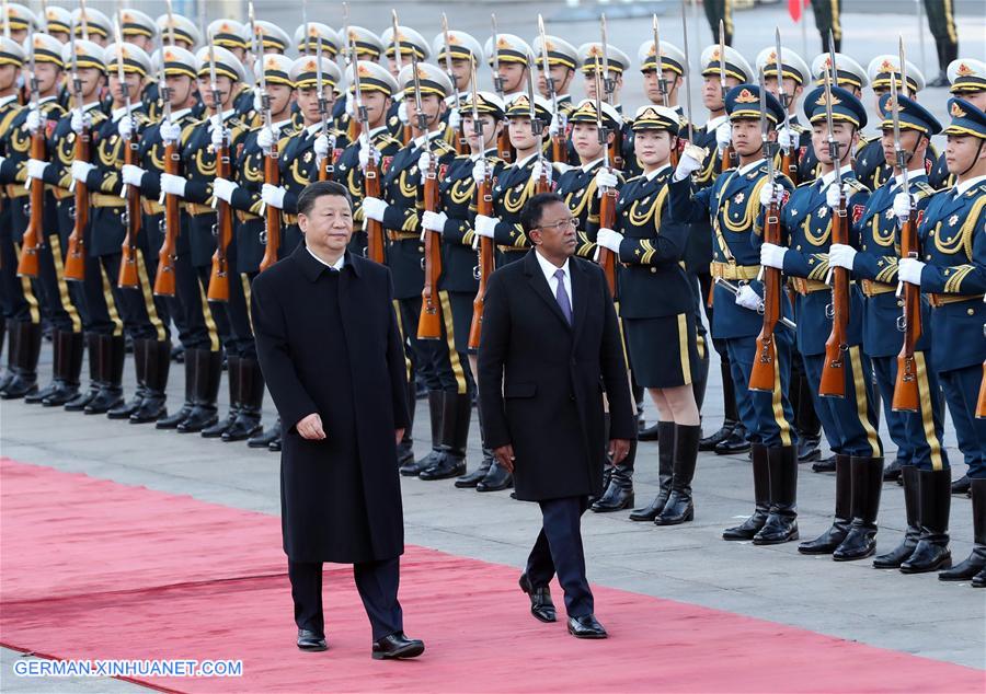 CHINA-BEIJING-XI JINPING-MADAGASCAR-PRESIDENT-WELCOME CEREMONY (CN)