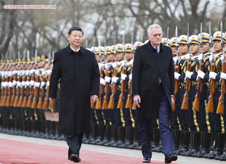 CHINA-BEIJING-XI JINPING-SERBIAN PRESIDENT-WELCOME CEREMONY (CN)