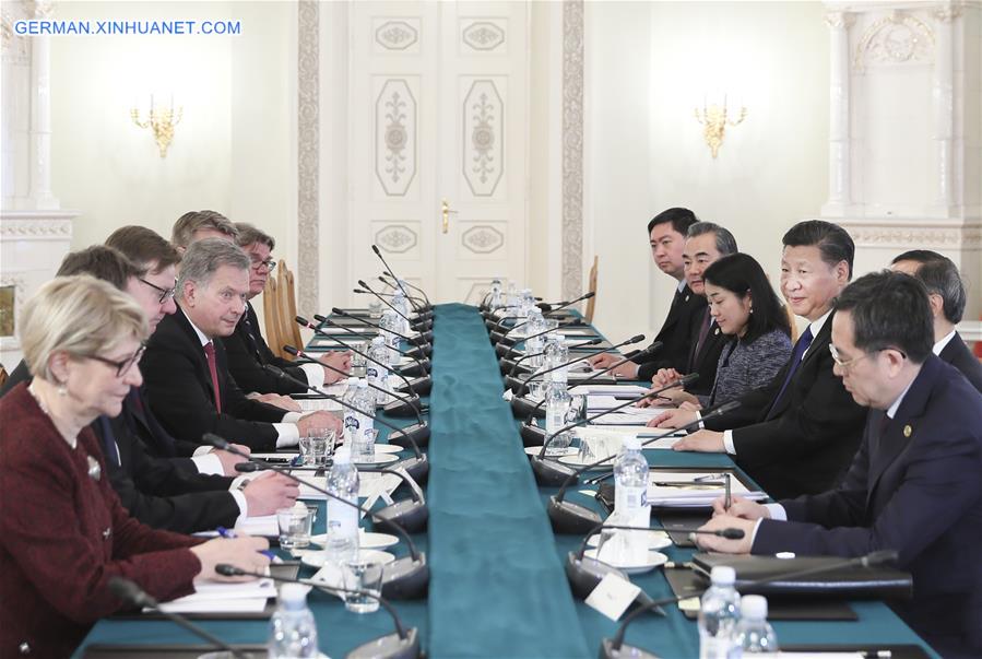 FINLAND-CHINA-XI JINPING-NIINISTO-TALKS