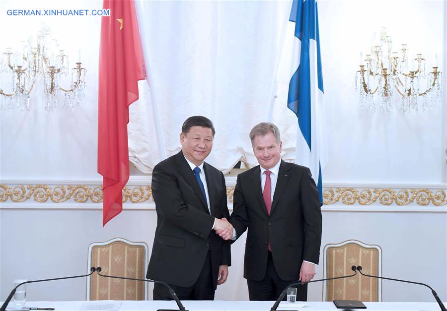 FINLAND-CHINA-XI JINPING-NIINISTO-TALKS