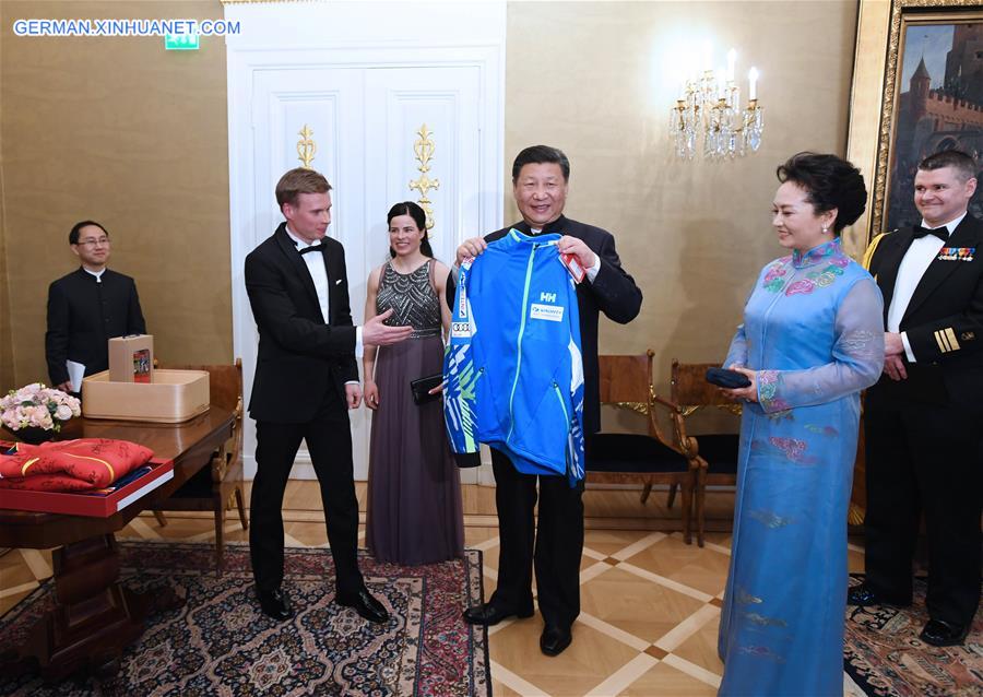 FINLAND-CHINA-XI JINPING-ATHLETES-MEETING