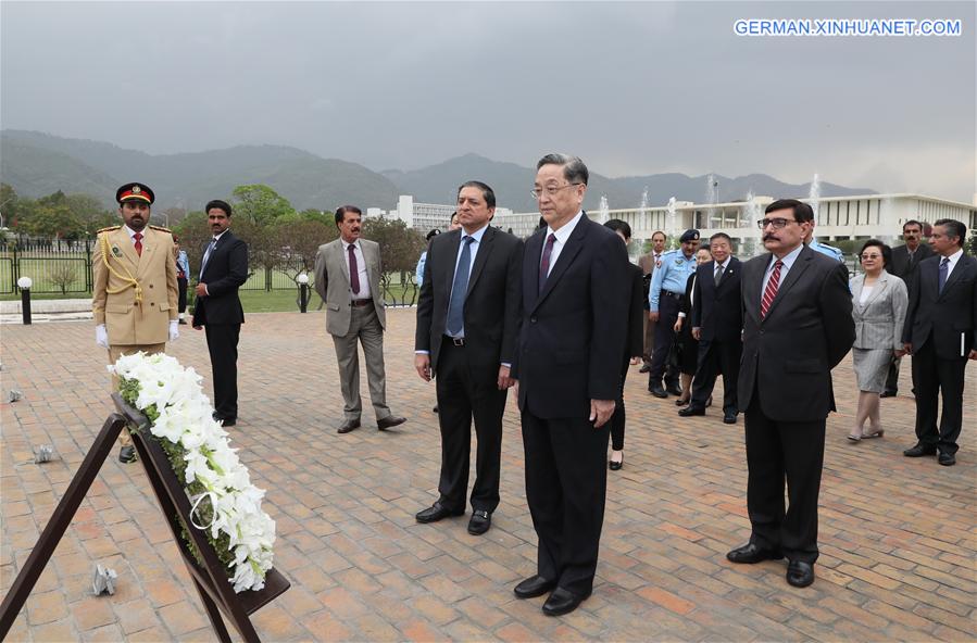 PAKISTAN-CHINA-YU ZHENGSHENG-VISIT