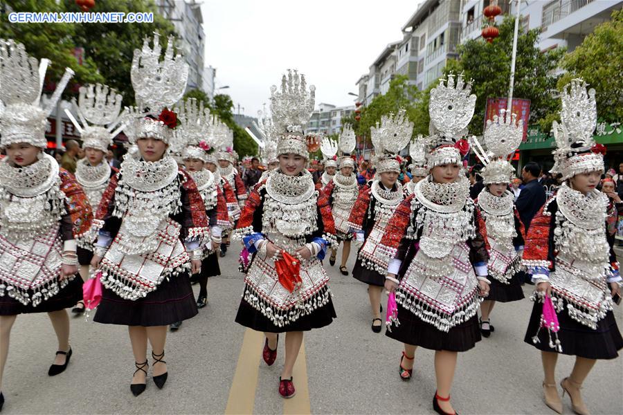 #CHINA-GUIZHOU-MIAO ETHNIC GROUP-SISTERS FESTIVAL (CN) 