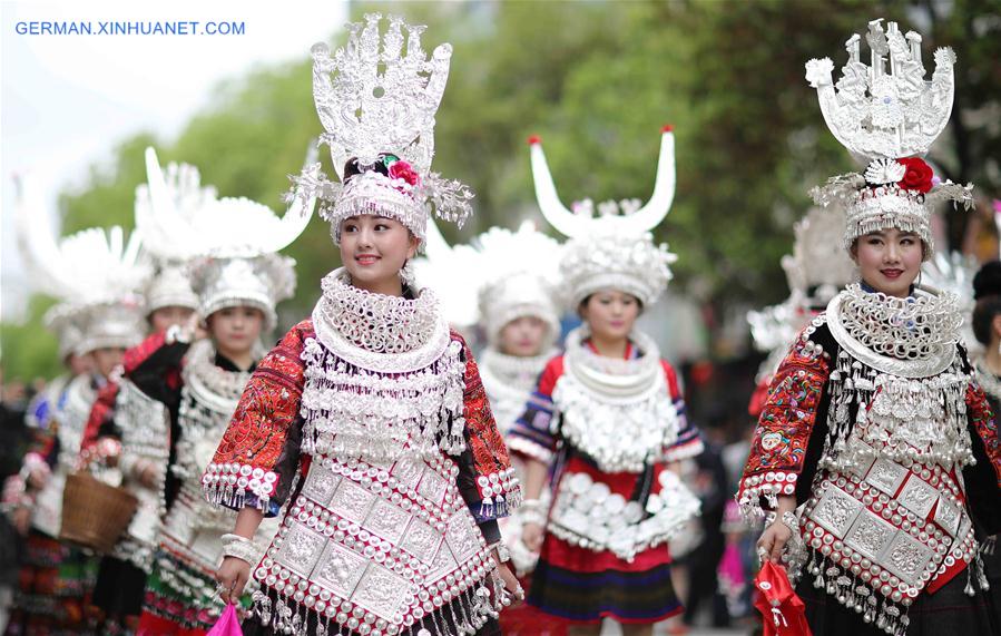 #CHINA-GUIZHOU-MIAO ETHNIC GROUP-SISTERS FESTIVAL (CN) 