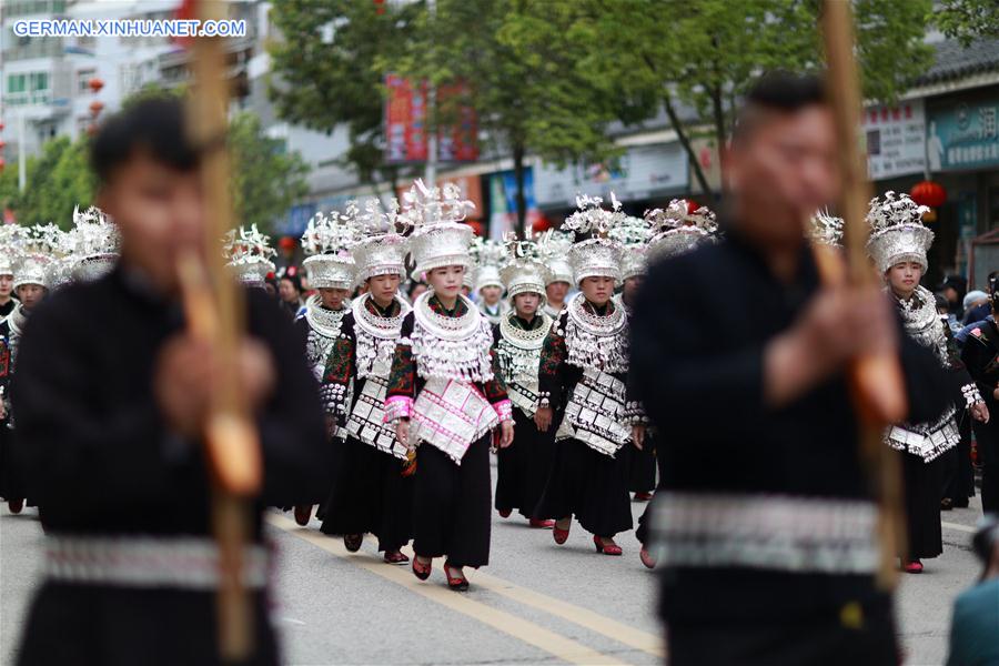 #CHINA-GUIZHOU-MIAO ETHNIC GROUP-SISTERS FESTIVAL (CN) 