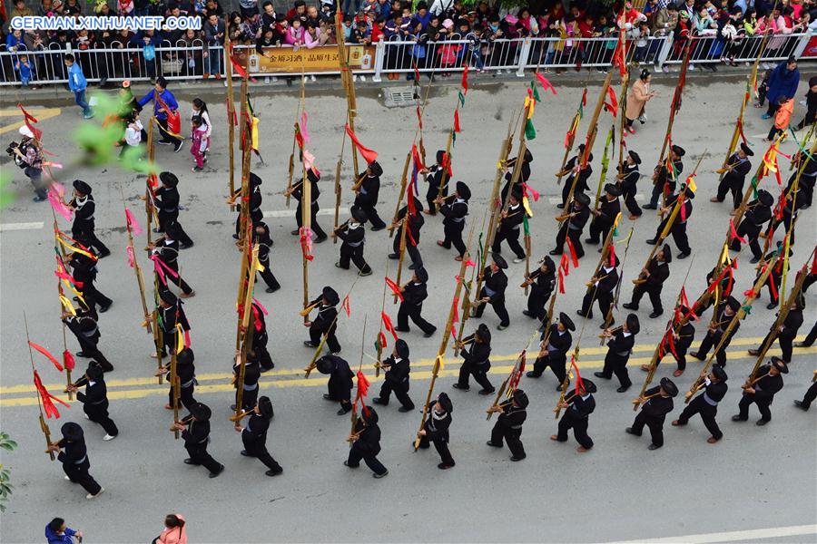 #CHINA-GUIZHOU-MIAO ETHNIC GROUP-SISTERS FESTIVAL (CN) 